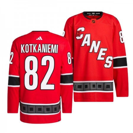 Carolina Hurricanes Dresy Jesperi Kotkaniemi 82 Adidas 2022-23 Červené Reverse Retro 2.0 Authentic - Pánské